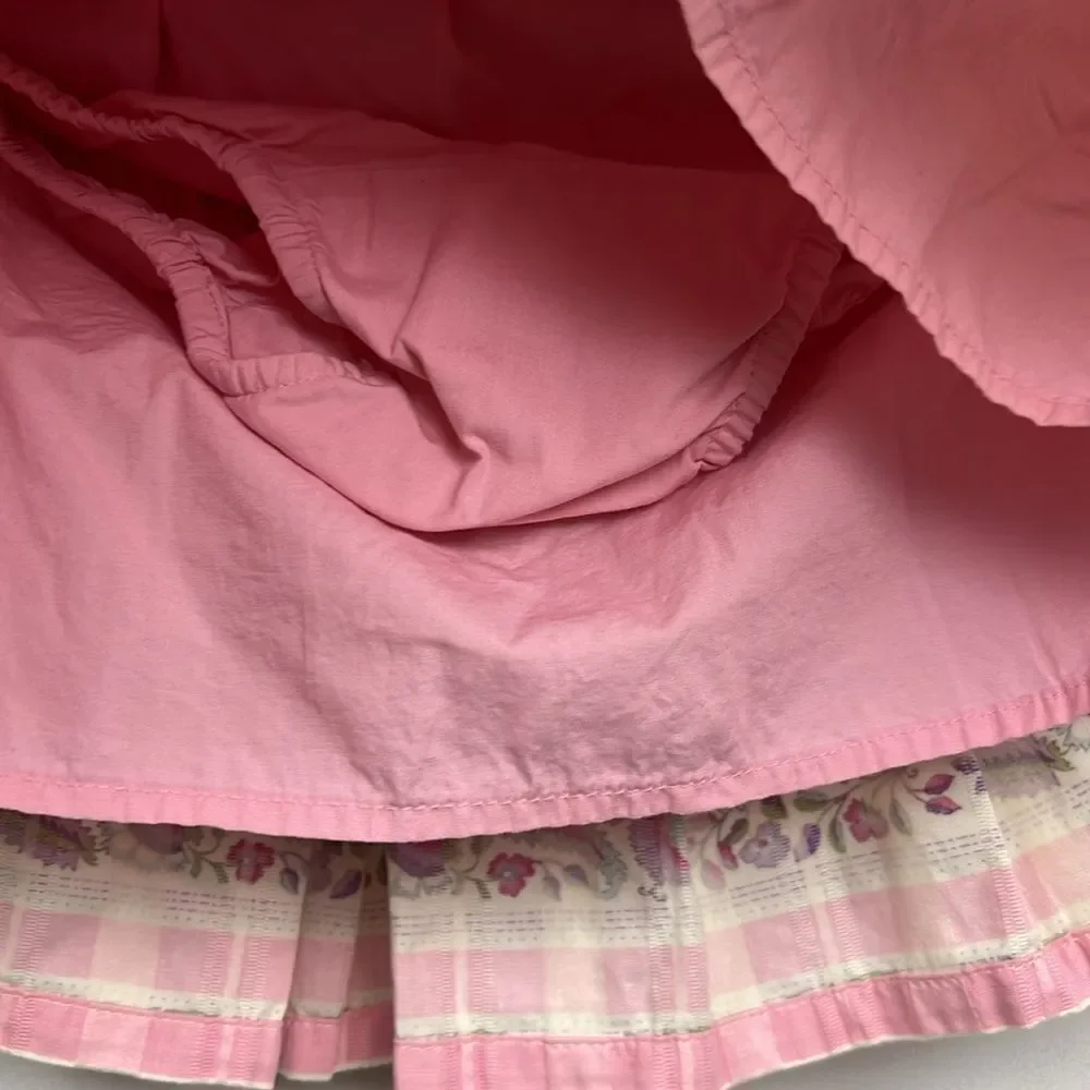 Baby Gap pink and white floral striped pleated skirt with bloomers size 2T NWOT